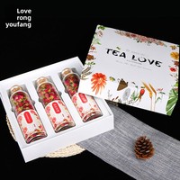 Thé aux fleurs de rose, combinaison de thé aux fruits d'orge et de sarrasin, coffret cadeau de thé en bouteille Zhongrun