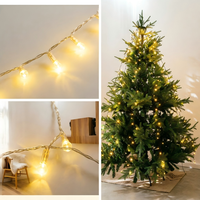 Guirnalda de Luces de Navidad Conectables de 10 Metros y 100 LED con Cable Negro, Luces de Hadas Impermeables IP44 para Árbol de Navidad, Decoración del Hogar, Bodas y Fiestas