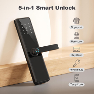 Serratura Intelligente Biometrica WiFi 5-in-1 con Impronta Digitale, Controllo App, Senza Chiave, per Ufficio e Casa, Certificata CE FCC, Grado C OEM - Product Image 2