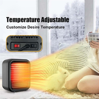 Petit radiateur électrique portable silencieux à chauffage rapide en céramique PTC avec protection contre la surchauffe pour chambre à coucher intérieure