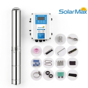 Pompe à eau solaire hybride <span class=keywords><strong>SolarMax</strong></span> 1100W pour puits profond, système haute pression avec turbine en plastique - Product Image 5