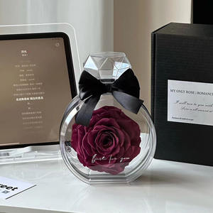 Everlasting Enchanted eternity eternal Forever Rose flor preservada en botella de perfume de acrílico - Product Image 3