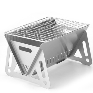 Barbecue portable en acier inoxydable écologique et durable, pliable, pour le camping en <span class=keywords><strong>intérieur</strong></span>/extérieur, les barbecues en arrière-cour - Product Image 4