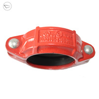 Raccord flexible en fonte ductile haute pression pour système d'extinction d'incendie FM standard, raccord de tuyauterie rainuré plaqué pour lutte contre l'incendie