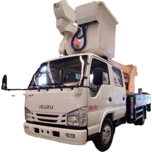 Camion <span class=keywords><strong>con</strong></span> Piattaforma Aerea Isolata a Doppia Cabina ISUZU, 19m, per Lavori Elettrici, Vendita Diretta dalla Fabbrica - Product Image 1
