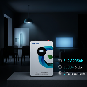 Système de stockage d'énergie à batterie Lifepo4 murale 51,2 200AH 10kwh 205ah pour CE MASDS UN38.3 - Product Image 1