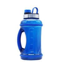Bouteille d'eau chaude avec marques de motivation, Bouteille d'eau motivante de 2200 ml avec marques de temps, Carafe d'eau en plastique transparent de 2,2 l