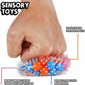 Stretch Mini DNA Beads Cue <b>Squeeze</b> Funny Soft Stress Fidget Toys Spike Squishy <b>Ball</b> Sensory Boys Girls Unisex Ages - Product Image 6