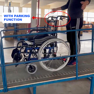 KSM-201P Lightweight Aluminium Manual Wheelchair for Elderly Comfort Active with Durable Parking Function for Clinic Use - Product Image 4