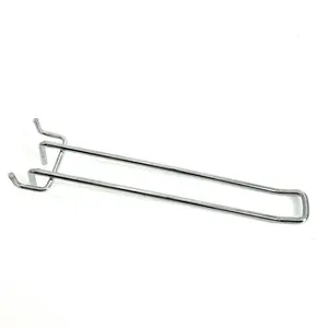 Slatwall Display Hook For Supermarket Metal Chrome Slatwall Display