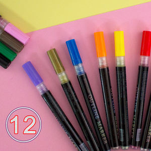 Überlegener, hochwertiger Faserspitzen-Umriss marker mit doppelter Linien markierung auf Alkohol basis zum Zeichnen - Product Image 4