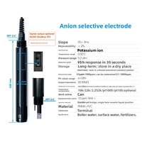 Sonde de qualité de l'eau en ligne avec capteur d'ions remplaçable, détecteur d'ammoniac, d'azote, de nitrite, de fluorure, de calcium, de plomb, de cuivre, d'argent, RS485