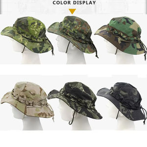 Chapeau de pêcheur Daqin pour le camping en plein air, camouflage tactique, bord rond, respirant, en maille de nylon, sangle d'épaule personnalisée, voyage - Product Image 5