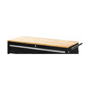 46-Inch <b>Black</b> Metal Tool <b>Storage</b> Roller Cabinet <b>With</b> 9 <b>Drawers</b> Wooden Workbench and 4 Casters for Garage Workshops GL4009 Worksh - Product Image 4