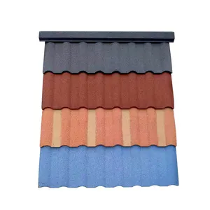 Colour stone coated Metal roofing steel sheets price stone coated colorful Jinhu millano type