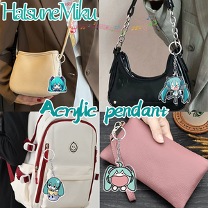 Porte-clés Hatsune Miku, accessoire d'anime, porte-clés en acrylique de 6 cm, décoration de <span class=keywords><strong>sac</strong></span> de dessin animé, porte-clés mignon, cadeaux d'anniversaire pour amis et fans - Product Image 4