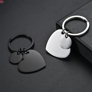 QQ Échantillon Gratuit Porte-clés Métalliques en Forme de Cœur Alliage Acier Inoxydable pour Sublimation avec Différentes Couleu - Product Image 3