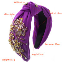 Bandeau de déclaration de fête orné de pierres multiples pour les accessoires de mode de printemps uniques pour femmes