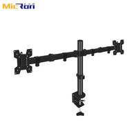Soporte de Monitor de Acero con Forma Elegante, Soporte de Monitor de Doble Brazo, Soporte de Monitor de 13 a 27 Pulgadas