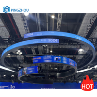 Écran LED circulaire personnalisé à 360 degrés, P2.5P1.86P1.53, surface étanche, écran vidéo annulaire LED couleur pleine pour intérieur.