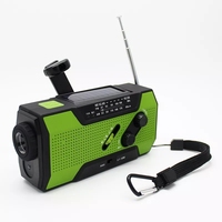 OEM ODM Noodzonne-aangedreven handkruk LED zaklamp NOAA weerstation draagbare AM/FM/SW radio voor binnen en buiten met 2000mah batterij