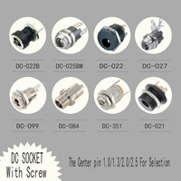 Wintai-Tech 2,1 MM X 5,5 MM Conector de CC para montaje de fuente de alimentación Hembra DC Power Jack Socket con Cable DC Power Port Jack