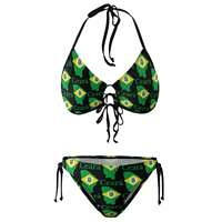 Traje de Baño Sexy para Mujer Joven, Diseño de Bandera del Estado de Ceará, Bikini de Alta Calidad Personalizado