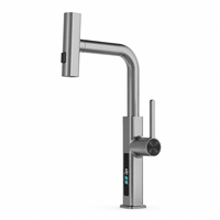 Robinet de cuisine monocommande en laiton de haute qualité - Robinet d'eau froide en laiton flexible avec douchette extractible - En promotion