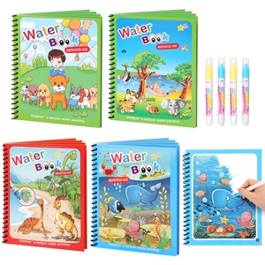 Libro de Dibujo Mágico con Agua para Niños, Tema Animales y Naturaleza, Libro de Pintura Reutilizable, Libro de Dibujo Hecho a Mano con Agua Limpia - Product Image 1