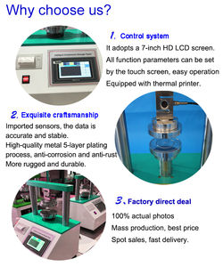 TAPPI T822 ISO 12192 ISO 7263 RCT ECT testeur carton papier bord anneau de pression résistance à l'écrasement équipement de Test - Product Image 4