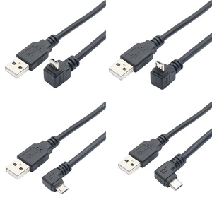 Cable de Carga y Datos Micro USB con Ángulo de 90 Grados (Arriba, <span class=keywords><strong>Abajo</strong></span>, Izquierda y Derecha) al por Mayor, 0.3m/0.5m/1m/1.5m - Product Image 1
