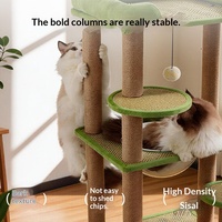Vente en gros usine Jiangsu : Villa pour chat en sisal, modèle LA0112, avec arbre à chat et lit combinés, respirante, peu encombrante, toutes saisons, grande taille, pour la maison