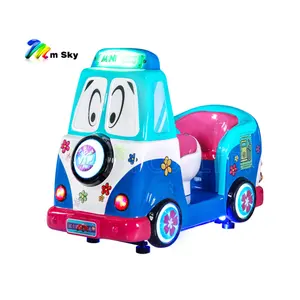 Non toxic indoor kiddie rides Coin Operated Games Machine swing car with lights to kids amusement manufacture ride for sale