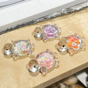 Bright Red Resin Turtle Pendant With Sequins Diy Jewelry Accessories For <b>Phone</b> <b>Chain</b> Earrings - Product Image 4