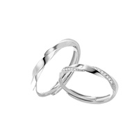 Bague de couple en argent sterling S925, bague Möbius, luxe léger, design de niche, haut de gamme pour hommes et femmes, personnalisée