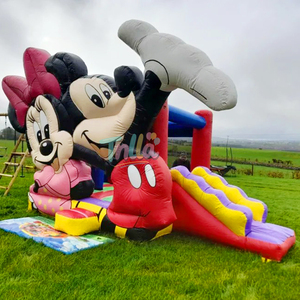 Château gonflable commercial <span class=keywords><strong>Mickey</strong></span> Mouse avec toboggan, château gonflable pour enfants, château gonflable en forme de souris de dessin animé à vendre - Product Image 3