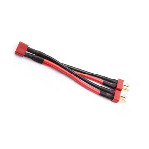 Arnés de cable en Y XT60 de fábrica, 12 AWG, con una conectora hembra y dos conectores macho, que permite conectar dos baterías en paralelo - Product Image 2