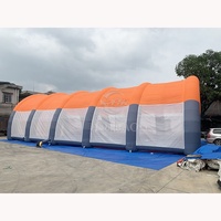 Tente tunnel gonflable multi-courbes imperméable personnalisée pour promotion de marque et salons professionnels