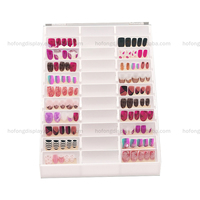 Boîte de rangement acrylique Nail Art Partition anti-poussière Matériau en plexiglas en plastique pour le bureau de détail pour l'affichage des couleurs des ongles