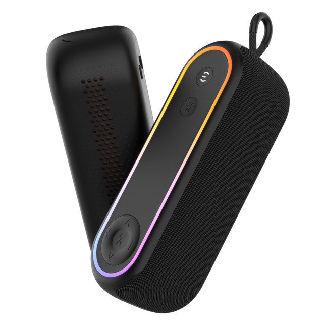 Mini Wireless Speaker RGB LED Lighting Battery Powered Surround Sound with Louder Bass for Phone Party Use