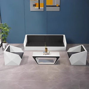 Divano Moderno Minimalista di Design, Stile Banquette Laccato, Tavolino da Caffè <span class=keywords><strong>e</strong></span> Divano Creativo Minimalista Moderno - Product Image 1