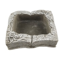 Vente flash - Moules à pots de fleurs en ciment de forme de livre au design moderne, couleur grise, pour usage extérieur, origine Fujian
