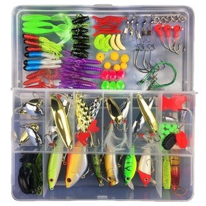 Kit de leurres de pêche mixtes pour eau douce et eau salée, comprenant Minnow, VIB, Crankbait, leurres souples, grenouille, cuillère, jig, et boîte de rangement pour matériel de pêche - Product Image 5