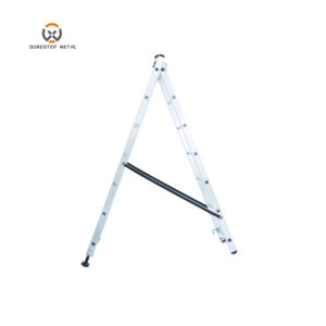 Échelle télescopique en aluminium à 2 sections, certifiée EN131, robuste, capacité de charge 150 kg, pour entrepôt et extérieur – Offre Spéciale - Product Image 4