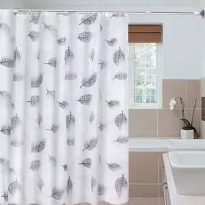 Mildew resistant bathroom print shower curtain 180cm x 180cm waterproof bath curtain liner