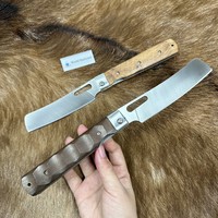 5CR15 RVS Vouwmes voor brood, draagbaar multifunctioneel botermes voor buitengebruik, met textuurhout, 4,5 inch fruit- en campingmes