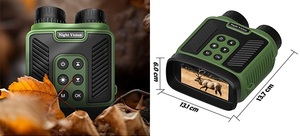 4K Infrared Civilian <b>Night</b> <b>Vision</b> Binoculars for Adults 40MP Digital Infrared Hunting <b>Camera</b> with 5000mAh Rechargeable Battery - Product Image 3