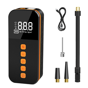 Compresseur d'air sans fil ABS 150 PSI avec mode personnalisé, 80W, 3000mAh, lumière stroboscopique rouge et bleue, pompe numérique pour voiture et batterie externe - Product Image 1