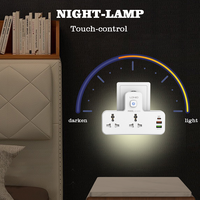 Regleta de Enchufes LDNIO SC2311 de 2500W 100-250V con Puertos USB, Luz LED, 2 Tomas de Corriente, Regleta Inteligente Universal con Enchufe USB