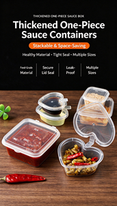 Cup Saus Plastik Sekali Pakai Bebas BPA Dua Kompartemen dengan Tutup 150ml untuk Salad, Minyak Celup, Cabai - Product Image 5